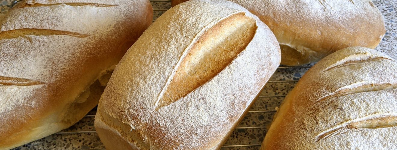 A loaf of freshly baked bread